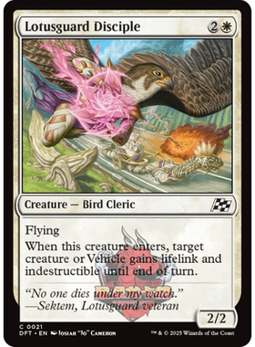 万智牌 莲花守卫信徒 Lotusguard Disciple 英文 平/闪 乙太漂移