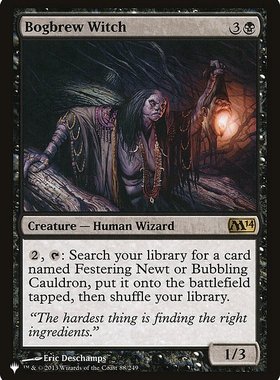 呆呆龙卡牌 万智牌 英文 the list 沼炼巫师 黑色 金