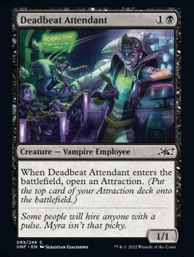 呆呆龙 万智牌 英文 鸡飞4 UNF 平/闪/银河 Deadbeat Attendant