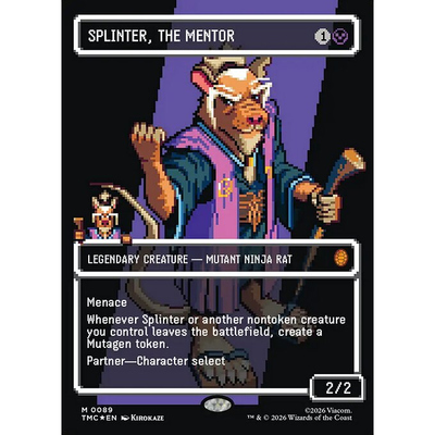 万智牌 TMC 忍者神龟 闪 Splinter, the Mentor 像素风异画