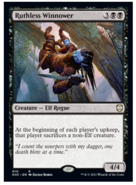 万智牌 绝情筛除者 简中/英文 Ruthless Winnower 黑色 凯德海姆