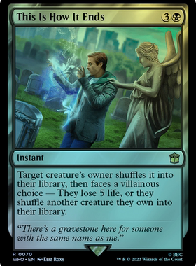 呆呆龙卡牌 万智牌 闪 就此终结 潮涌 英文 神秘博士 黑色 金