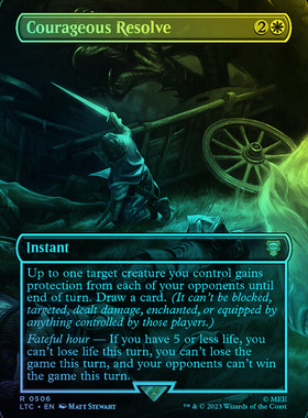 万智牌 闪 Courageous Resolve 英文 魔戒节假日版 白色 金