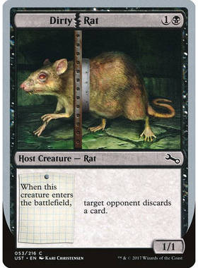 呆呆龙卡牌 万智牌 Dirty Rat 闪 英文 鸡飞3