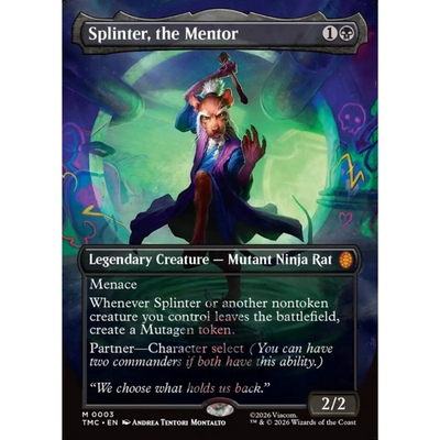 万智牌 TMC 忍者神龟指挥官 闪 Splinter, the Mentor 黑色 秘稀