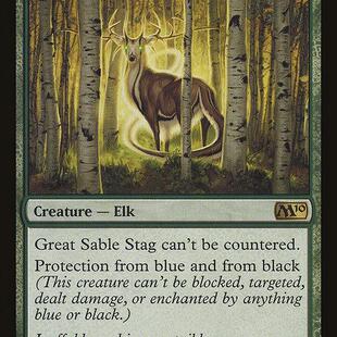 简中 大型褐雄鹿 英文 M10 金 呆呆龙卡牌 绿色 万智牌