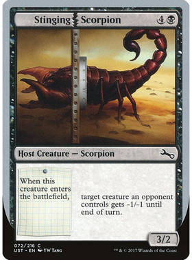 呆呆龙卡牌 万智牌 Stinging Scorpion 闪 英文 鸡飞3