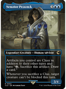 万智牌 蓝议员 Senator Peacock 英文 拉尼卡：妙探寻凶 蓝色 金