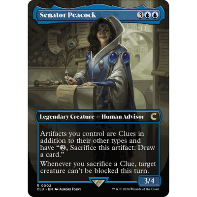 万智牌 蓝议员 Senator Peacock 英文 拉尼卡：妙探寻凶 蓝色 金