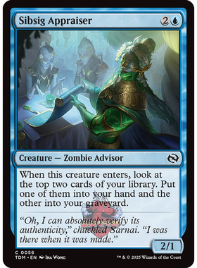 呆呆龙 万智牌 鞑契 龙岚录 平/闪 Sibsig Appraiser 鉴宝尸虏