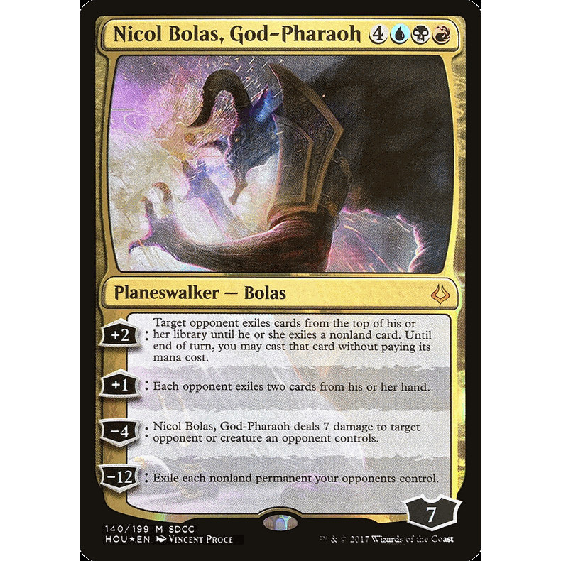 呆呆龙卡牌 万智牌 纪念闪 法老神尼可波拉斯 sdcc2017 英文