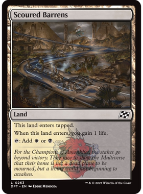 万智牌 侵蚀荒漠 Scoured Barrens 英文 平/闪/异画 乙太漂移 地