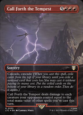万智牌 Call Forth the Tempest 潮涌闪 553 英文 魔戒节假日版