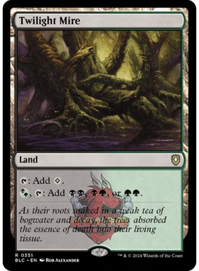 万智牌 暮色泥沼 Twilight Mire 351 英文 平 斑隆洛 BLB