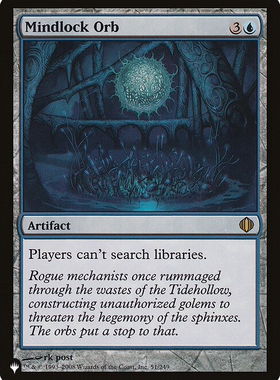 呆呆龙卡牌 万智牌 英文 the list 锁灵法球 蓝色 金