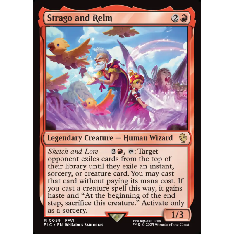 万智牌 斯特拉格斯与瑞姆 Strago and Relm 平/闪/扩画 最终幻想