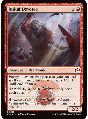 万智牌 鞑契 龙岚录 平/闪 Jeskai Devotee 杰斯凯信徒
