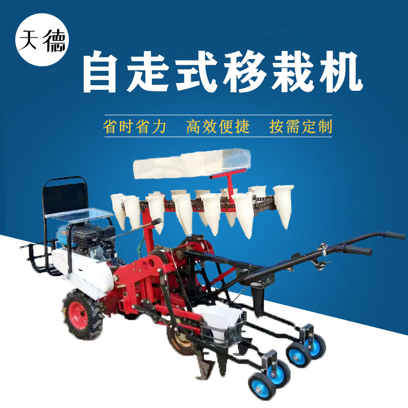 自走式秧苗移栽机 多功能白菜辣椒红薯移植机 小型家用栽苗神器