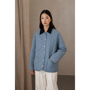 FSMJ2063 汉麻女士户外休闲常规款耐磨翻领棉服