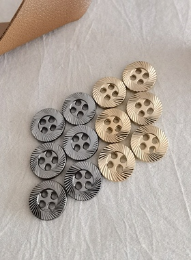 不褪色 衬衫扣 金色 黑色磨砂金属 12mm 高级衬衫纽扣 nocen纽扣