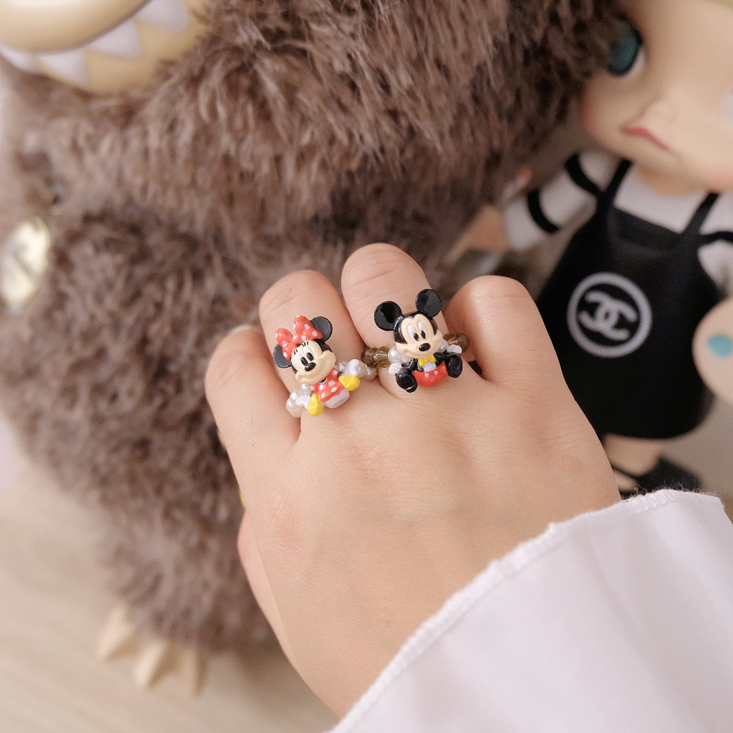乐园出逃小戒指童趣甜美撞色ins少女米奇米妮闺蜜弹力松紧戒指,饰品/流行首饰/时尚饰品新,戒指/指环,淘宝优惠券,粉丝福利购,淘宝优惠卷