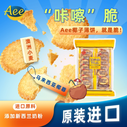 AEE进口椰子薄脆饼干独立装