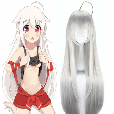 cosplay风银白色呆毛包邮假发