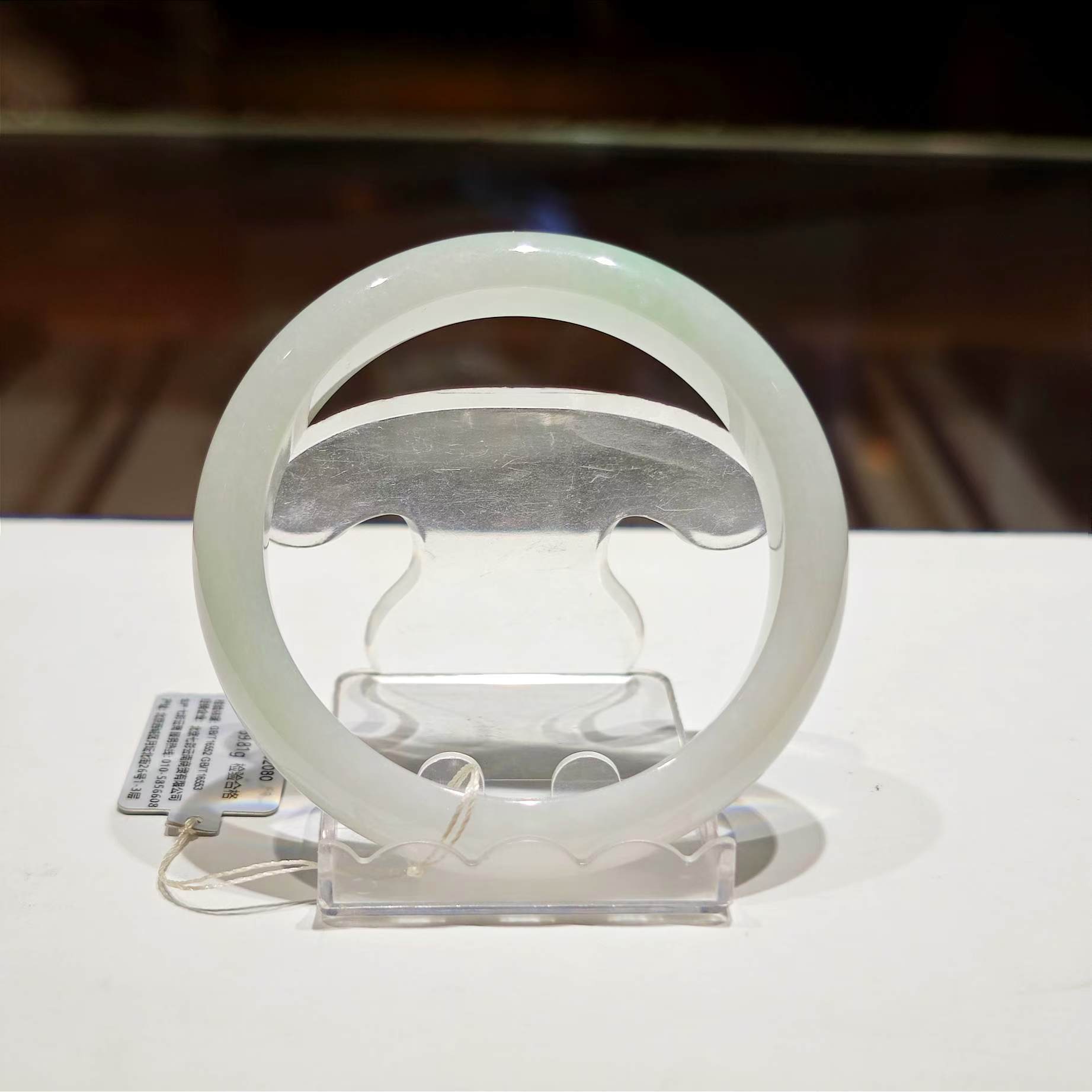 七彩云南翡翠手镯糯冰玉镯子女款