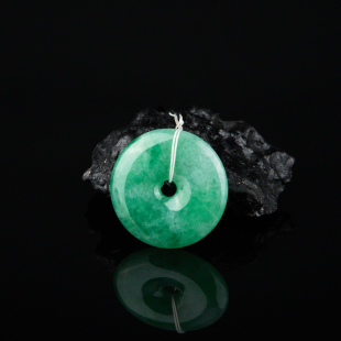 七彩云南缅甸翡翠翡翠平安扣翡翠挂件玉石挂件配饰送女友 孤品