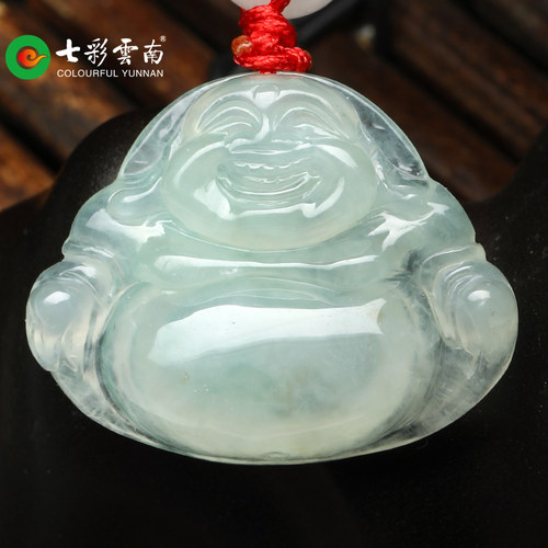 七彩云南女款糯种玉吊坠吊坠佛公