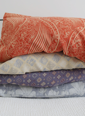 一对装纯棉色织提花双层纱A类宝宝全棉小枕套约36*60cm