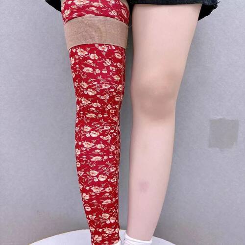 新款莫代尔印花护膝夏季薄款长款空调房护膝