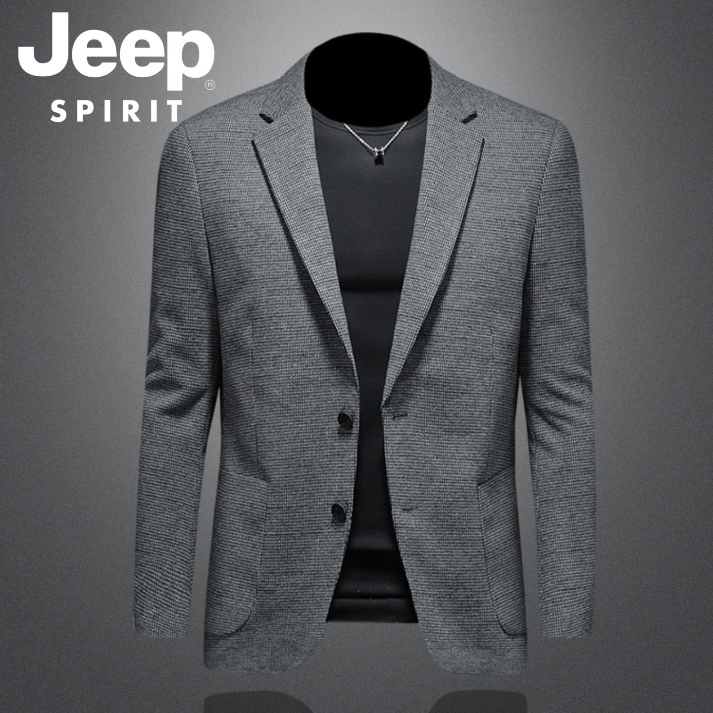 JEEP SPIRIT高档西装外套男士春秋季新款商务修身单件西服外套男