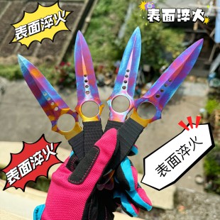 CSGO游戏周边皮肤模型表面淬火训练玩具骷髅刀道具未开刃金属材质