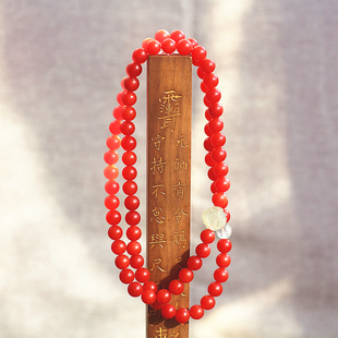 道系太极祥云天然玛瑙念珠道家81颗流珠三元山馆原创手链男女手链