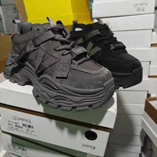 高鹏女鞋2025秋冬季厚底增高老爹鞋女百搭休闲鞋运动鞋女2931