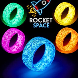 跨镜指环日韩ins变色戒指派对小众指环炫酷夜光裂纹演唱会小红书