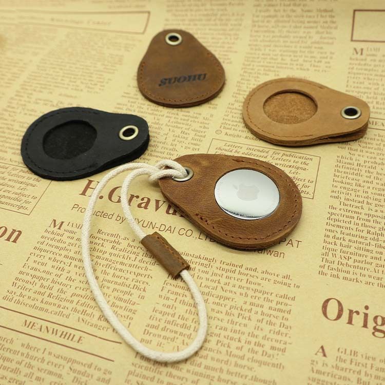 新款苹果AirTag保护套真皮airtags挂绳air tag扣