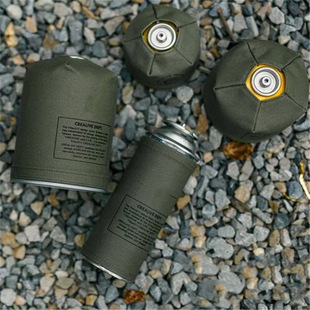 户外露营瓦斯罐套上蜡帆布卡式炉高山防泼水气罐保护罩保护套 壳