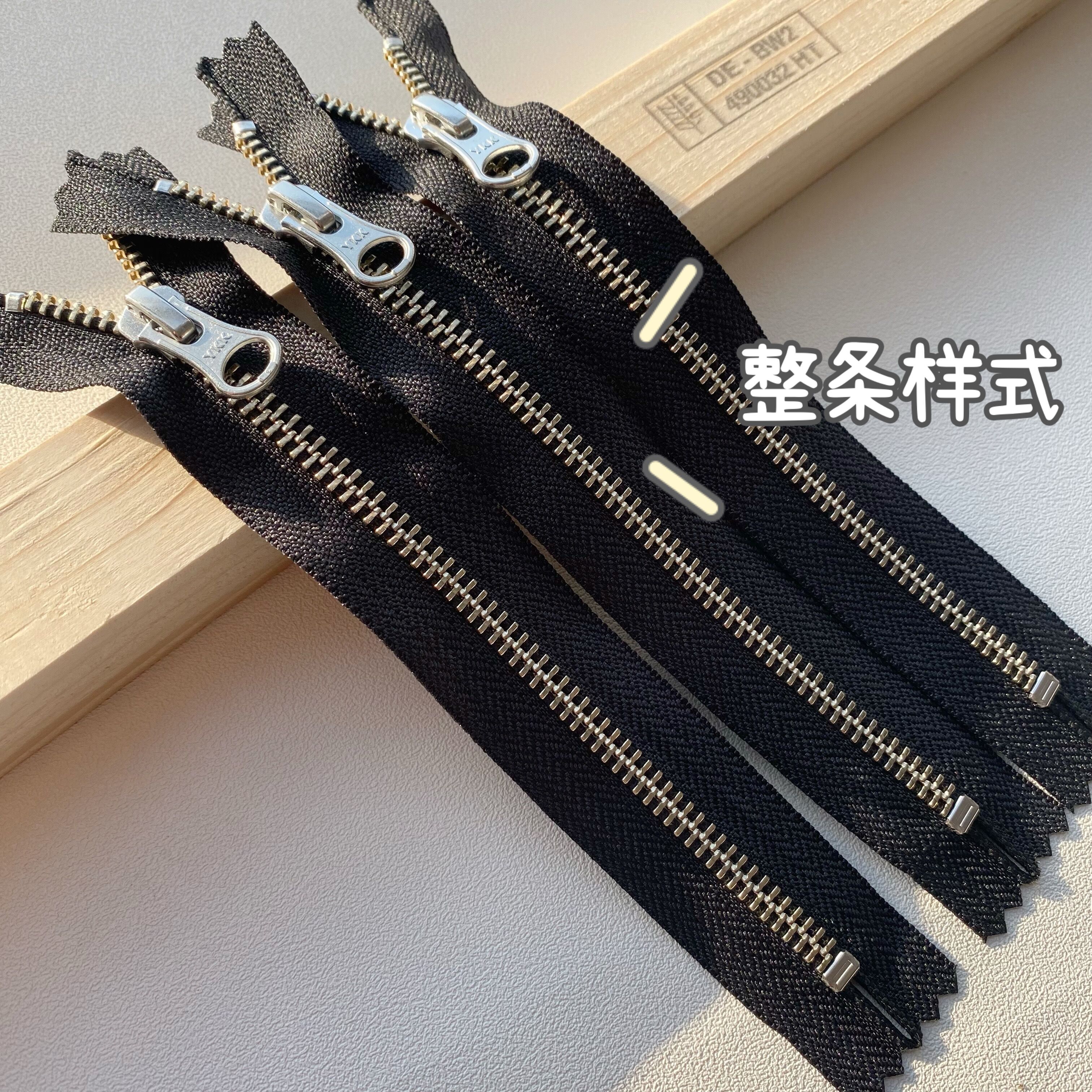 YKK NO. 5 흰색 구리 폐쇄 꼬리 지퍼 RNC-56 DALH C5 금속 은색 치아 포켓 18 21CM 포켓 지퍼