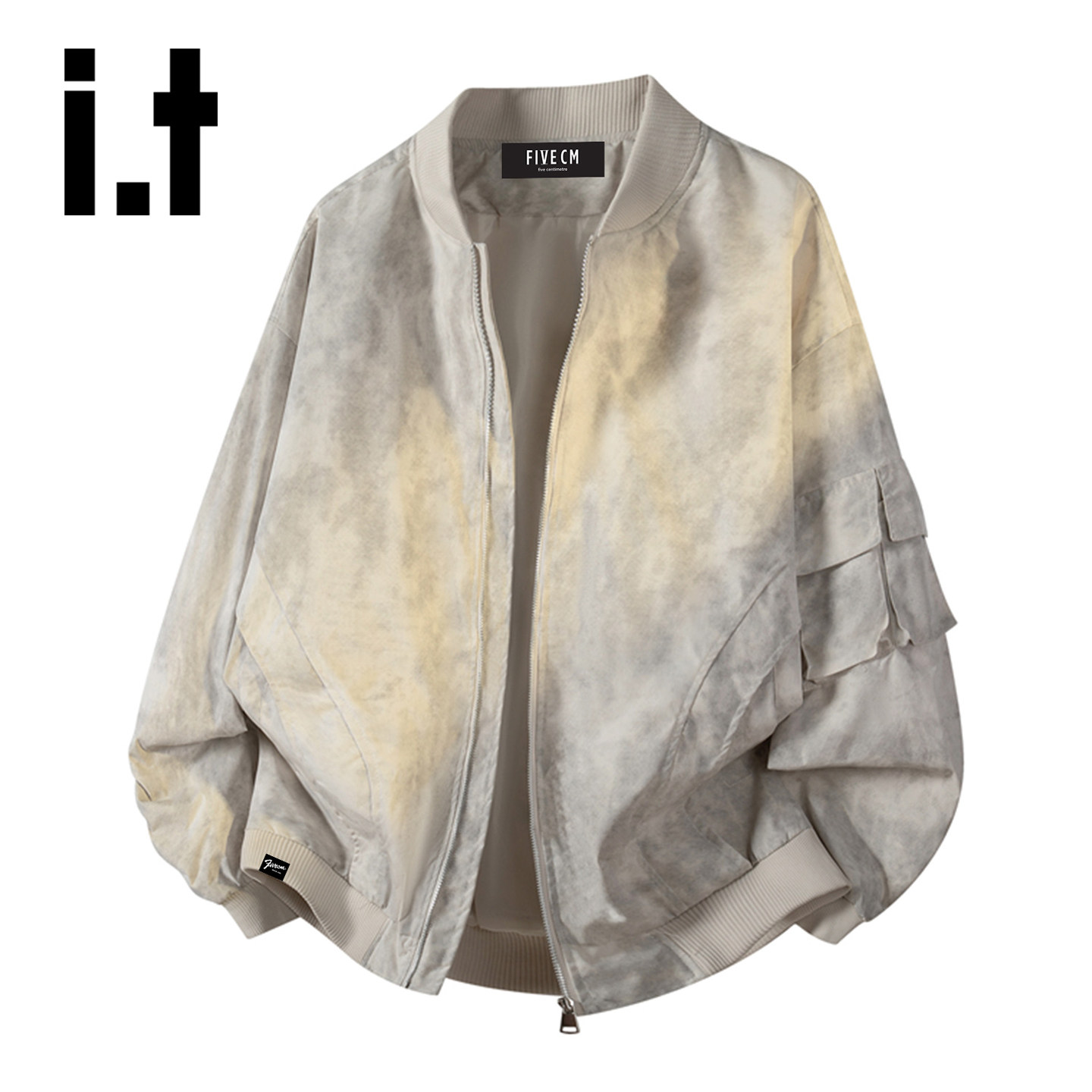 it :5cm/FIVECM春秋重磅夹克外套男新款美式机能工装棒球领上衣YQ