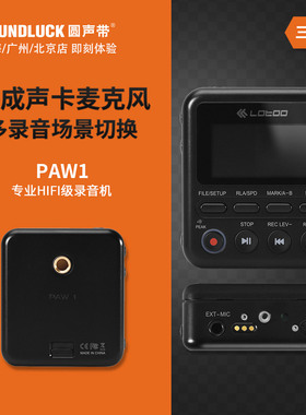 lotoo乐图PAW1专业HIF采访现场Vlog录音机笔随身播放器圆声带行货