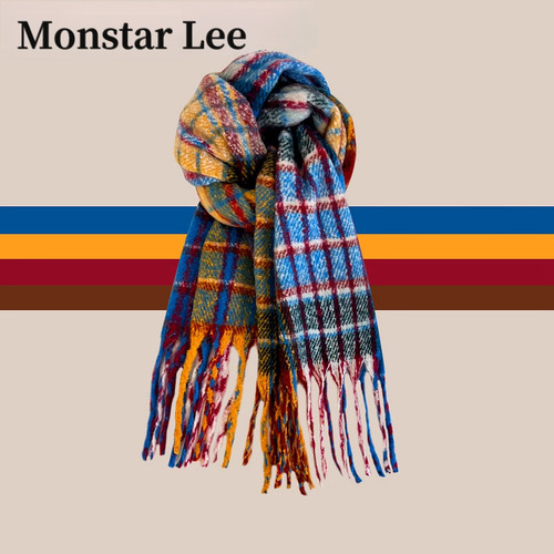 MonstarLee复古彩色油画格子