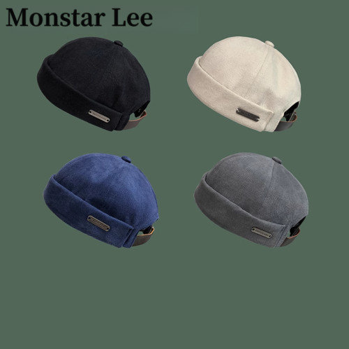 MonstarLee瓜皮帽男圆顶无檐