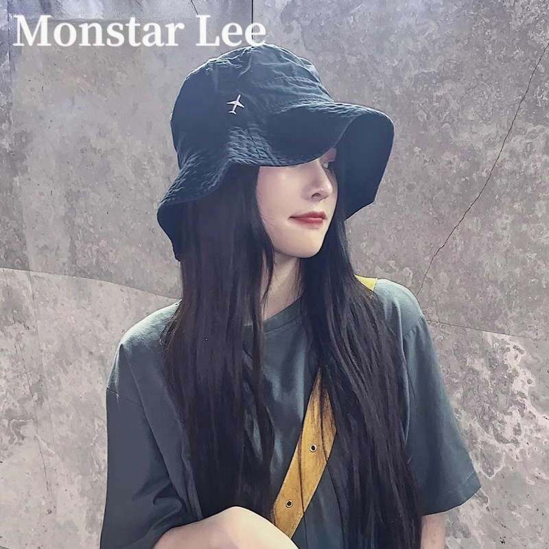 Monstar Lee帽子女款夏渔夫帽高级感小众太阳帽水洗遮阳防晒帽潮