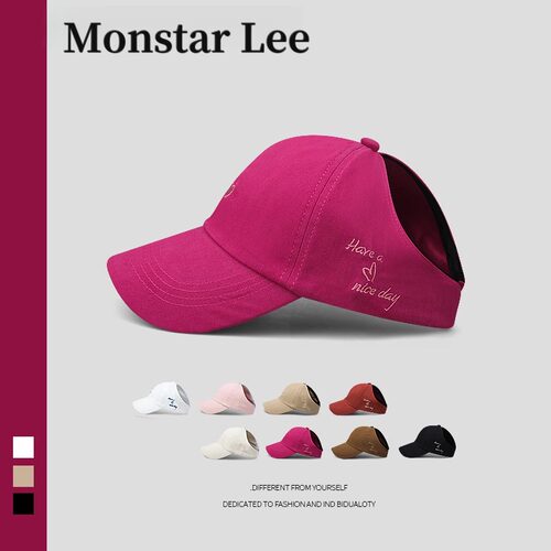 Monstarlee扎高马尾半空顶帽子