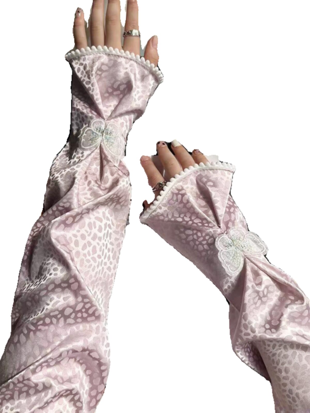 SUMMER SUNSCREEN SLEEVES THIN UV PROTECTION LOOSE DRIVING BREATHABLE LONG NATIONAL STYLE ICE SILK ARM GLOVES WOMEN