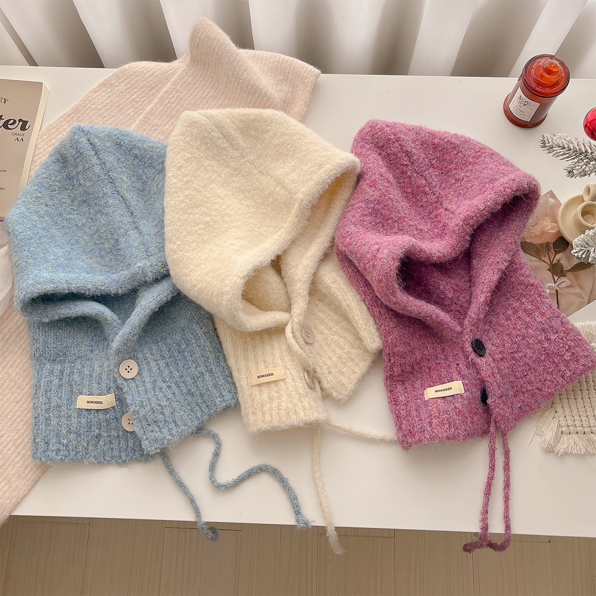 巴拉克拉法帽子围巾一体女冬季