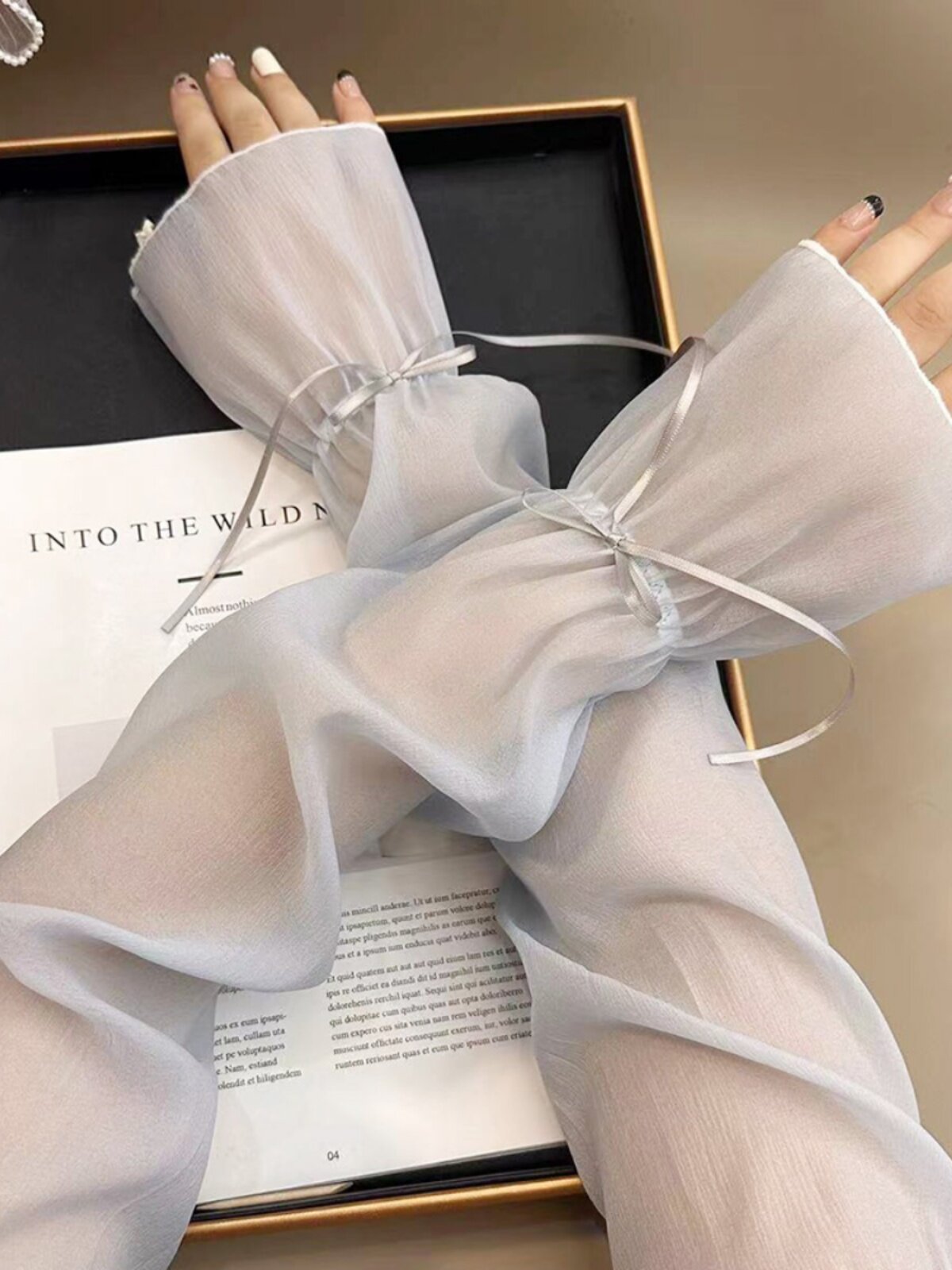 SUNSCREEN SLEEVE WOMENS SUMMER LACE ICE SLEEVE 2024 NEW ANTI-ULTRAVIOLET DRIVING LOOSE GLOVES THIN ICE SILK HAND SLEEVES