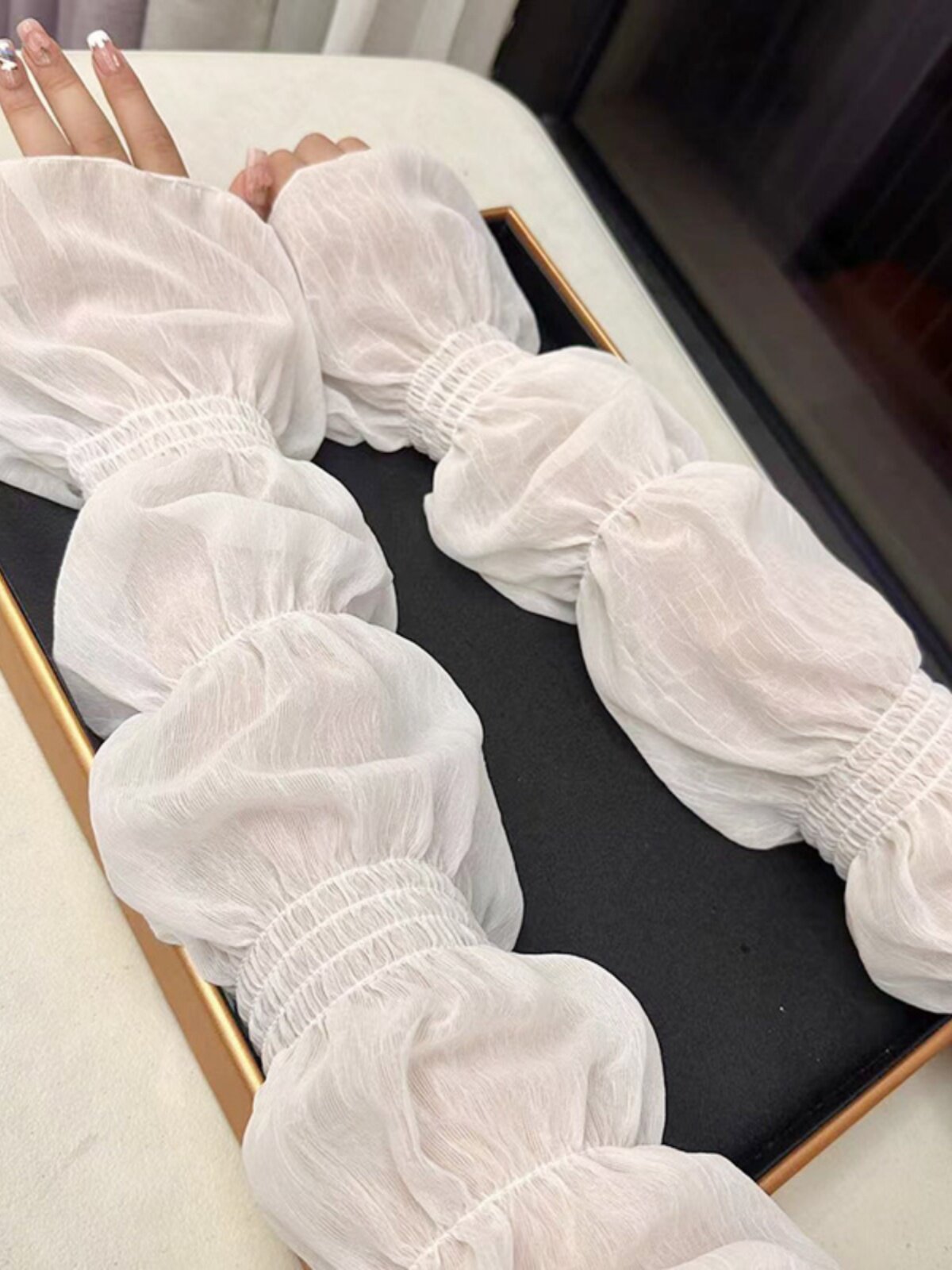 2023 NEW BALLOON SLEEVE ICE SLEEVE WOMENS SUMMER SUNSCREEN EXTENDED HAND SLEEVE BLACK SUNSCREEN SLEEVE LOOSE AND THIN BREATHABLE